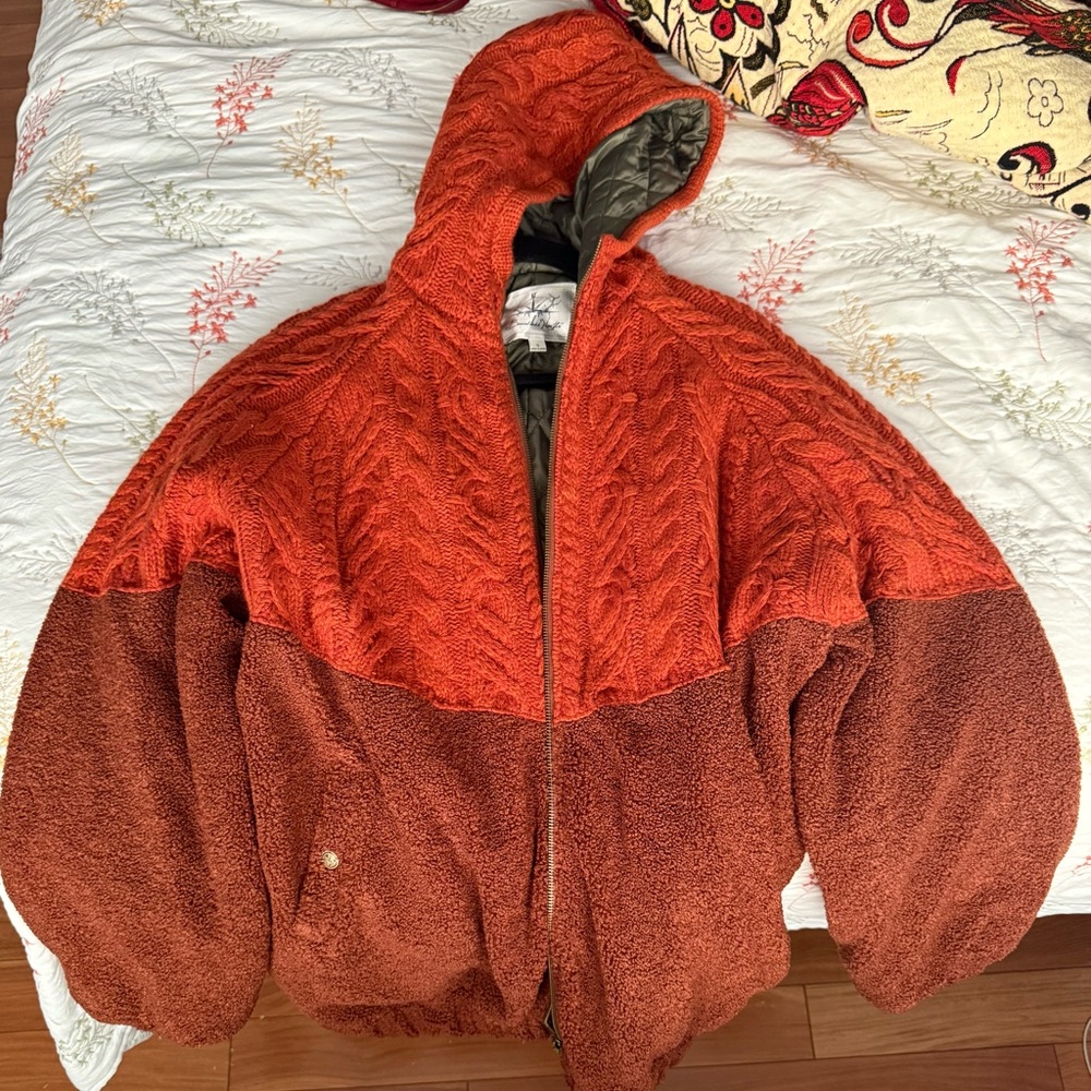 Cozy Orange Hooded Jacket